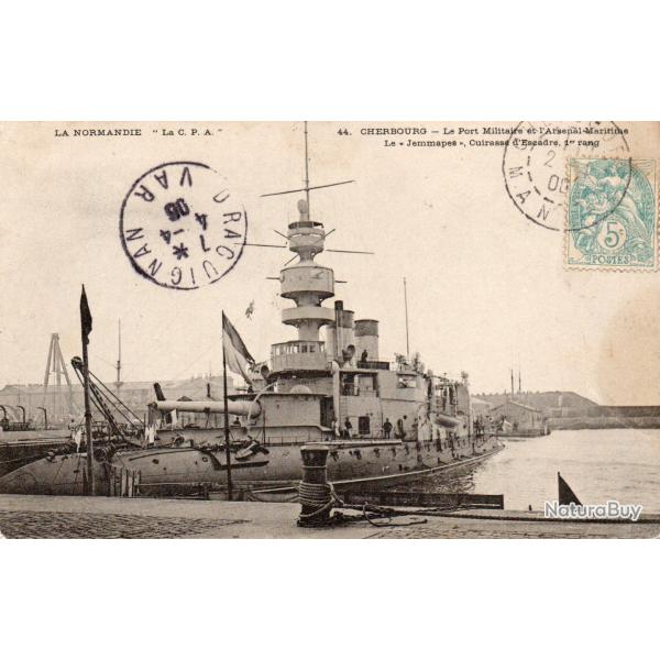 Carte Postale Navire de Guerre Jemmapes Cherbourg -N�8594