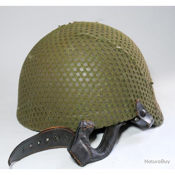 Sous-casque radio char mod�le 1951. 2eme type- Guerre d'Alg�rie avec filet camouflage militaria951