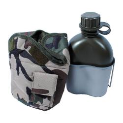 Op&eacute; Tactique !! Gourde US + Housse + Quart Camo CE Ares