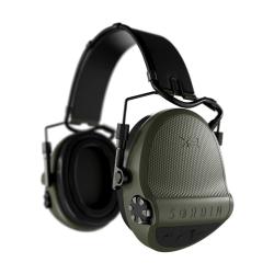 Op&eacute; Tactique !! Casque anti-bruit Supr&ecirc;me X2 Sordin Vert Olive Avec Serre-T&ecirc;te Cuir Noir