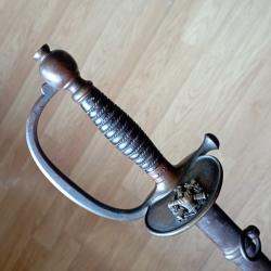 Belle &eacute;p&eacute;e de S/0ff d'artillerie Mle 1872,Manufacture de Klingenthal , m&ecirc;me num&eacute;ro