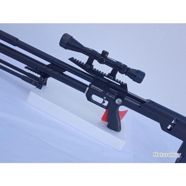 PACK-4B CARABINE M60 PCP SNOWPEAK  MULT + BIPIED + Lunette 3-9 X 40 MilDot Cal. 4,5 mm, 19,9 Joul.