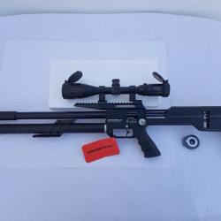 PACK-2 CARABINE M60 PCP SNOWPEAK  MULTISHOT + Lunette 4-16 X 40AO MilDot Cal. 6,35 mm, 19,9 Joul.