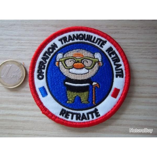 �cusson humour retrait�  insigne collection vintage patch