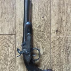 Pistolet ancien &agrave; percussion Moreau &agrave; Saint-&Eacute;tienne XIX si&egrave;cle Arme de collection