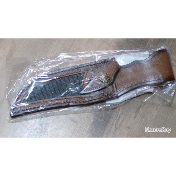 BEL ETUI en CUIR POUR COUTEAU DE CHASSE