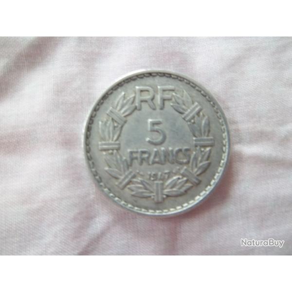 pi�ce 5 Francs - LAVRILLIER (Alu) - 1947 Tranche lisse