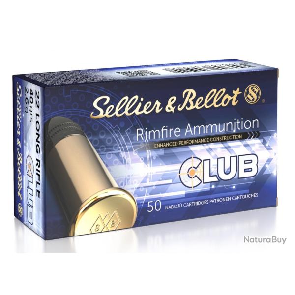 CARTOUCHES SELLIER  &BELLOT Club 22 lr 40gr x50