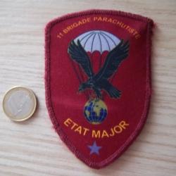&eacute;cusson parachutiste &eacute;tat major 1 &eacute;toile 11 &eacute;me brigade