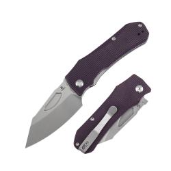 Couteau Tenable Loki Linerlock Lame Nitro-V Manche Micarta Violet B1058A2
