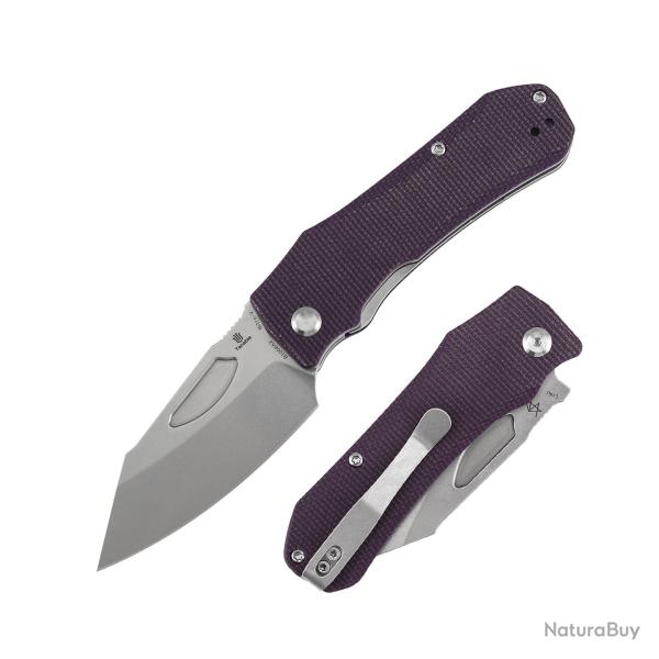 Couteau Tenable Loki Linerlock Lame Nitro-V Manche Micarta Violet B1058A2