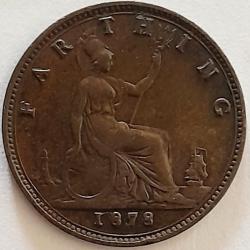 Pi&egrave;ce de Monnaie Angleterre Farting 1878 Petit tirage recherch&eacute;e Qualit&eacute;