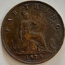 Pi&egrave;ce de Monnaie Angleterre Farting 1879 Petit tirage recherch&eacute;e Qualit&eacute;
