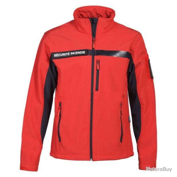 Blouson Cityguard Softshell Securite Incendie Rouge - 3XL