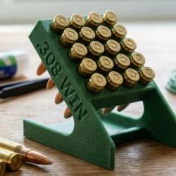 PORTE CARTOUCHE Presentoir &agrave; munitions 308win 3D