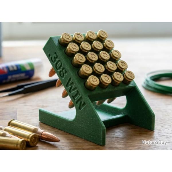 PORTE CARTOUCHE Presentoir � munitions 308win 3D