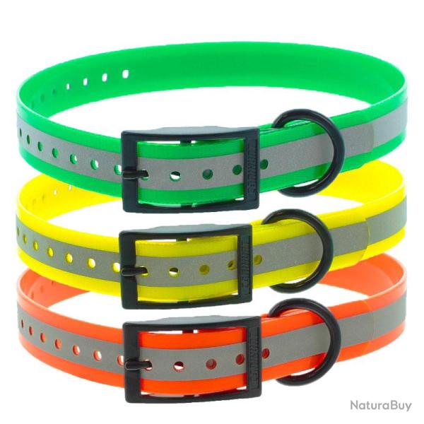 Collier Fluo et r�fl�chissant CANIHUNT - COLLIER REFLE VERT