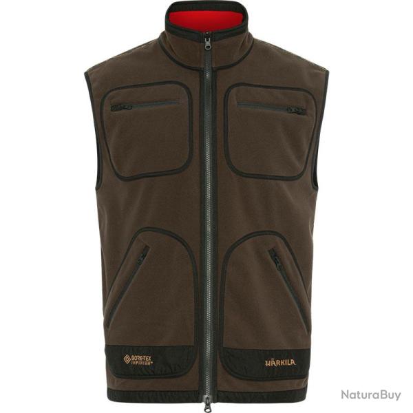 Gilet polaire Kamko r�versible H�rkila - Gilet kamko brun/rouge M