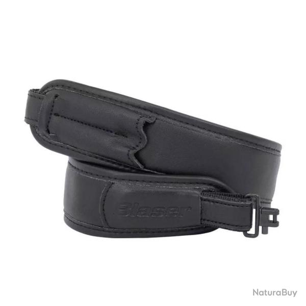 Bretelle pour carabine en cuire noir - Blaser - Sangle blaser cuir noir
