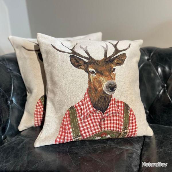 Coussin Cerf chemise  - Coussin cerf chemise