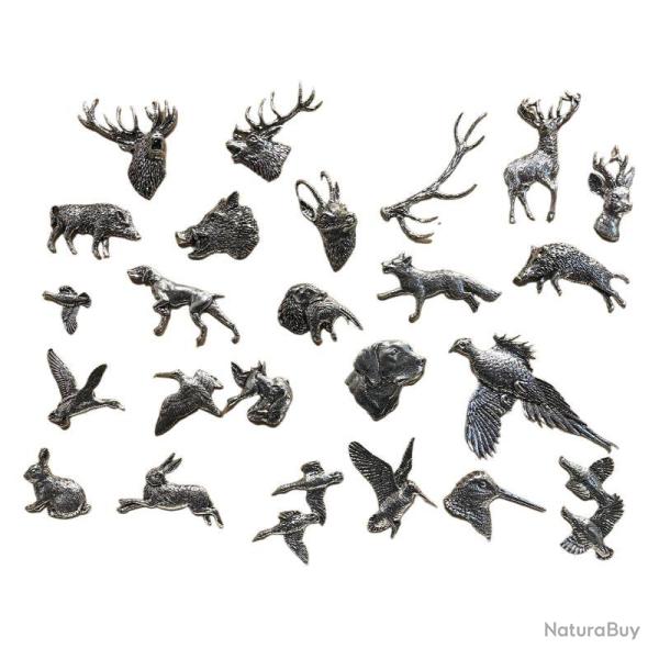 Pin's de chasse - pins perdrix double