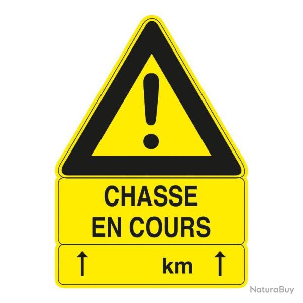 Panneau : Chasse en Cours - panneau chasse en cours