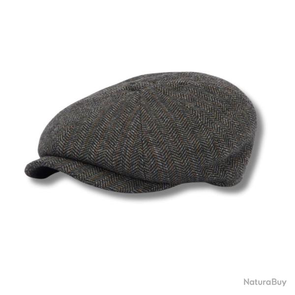 Casquette Fine Tweed Baker Boy Olive - Barbour  - casquette fine tweed XL