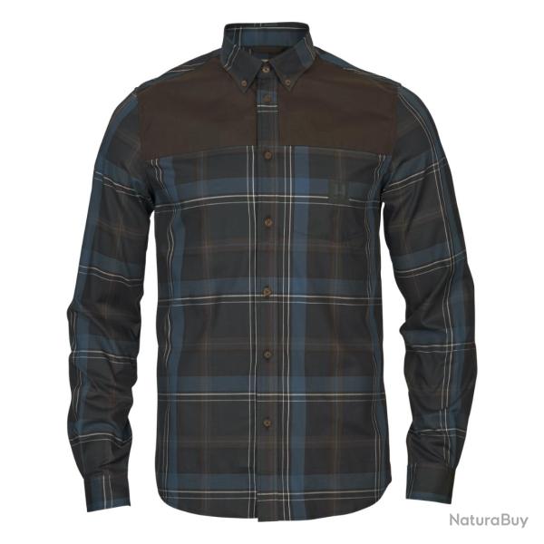 Chemise Anker L/S Dark Navy - Chasse Addict - chemise anker bleu M