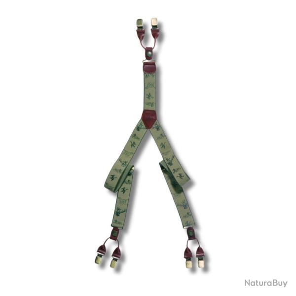 Bretelles pour pantalon Beige/Vert - Riserva - bretelles R1455