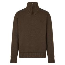 Pull Haze coupe-vent en tricot Dark Brown - Seeland
