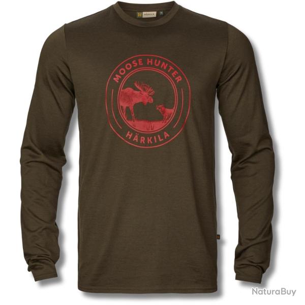 T-shirt Game L/S Willow Green Moose - H�rkila - t-shirt game moose M