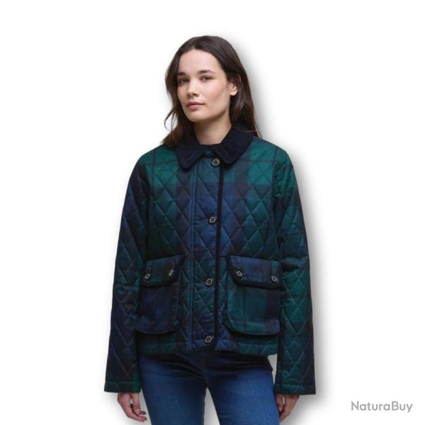 Veste Femme Loudon Quilted Black Watch Tartan - Barbour - veste Loudon black 14 L