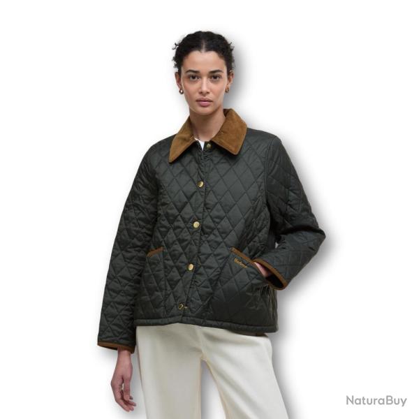 Veste Femme Icons cropped Liddesdale Quilted Sage - Barbour - icons liddesdale S 12 M