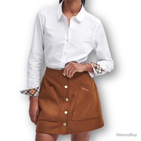 Chemise Femme Lavender Blanche et Tartan - Barbour - chemise lavender 14L