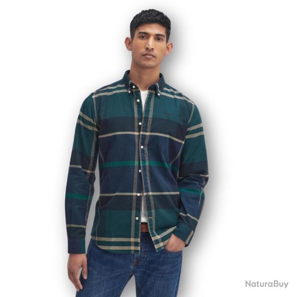 Chemise Iceloch Tailored Tartan Green Loch - Barbour - chemise iceloch green l M