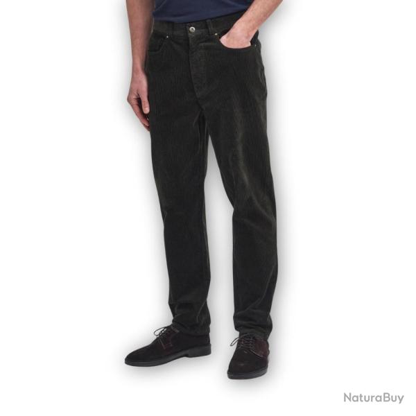 Pantalon en velour Stretch Cord Regular Vert - Barbour - pantalon velour 32 42