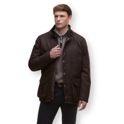 Veste Hereford Tweed Wool Rustic Brown - Barbour