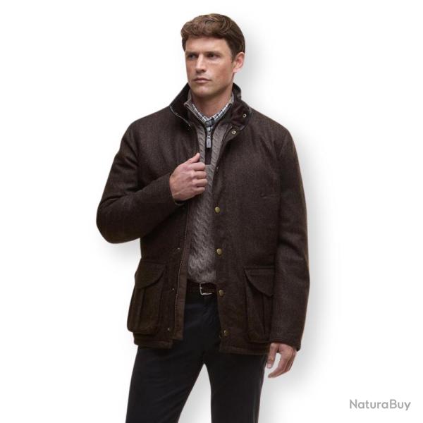 Veste Hereford Tweed Wool Rustic Brown - Barbour