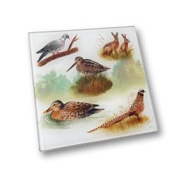 Dessous de Plat Petit Gibier : Plateau & Planche 20x20 cm - sous plat 20 petit gibier
