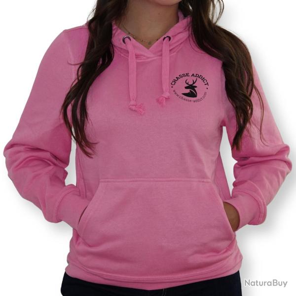 Sweat � Capuche Chasse Addict Signature Pink Edition Femme
