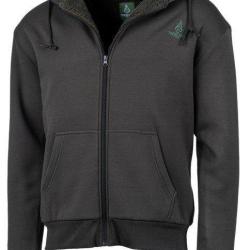 Sweat &agrave; capuche zipp&eacute; kaki TREELAND-XXL