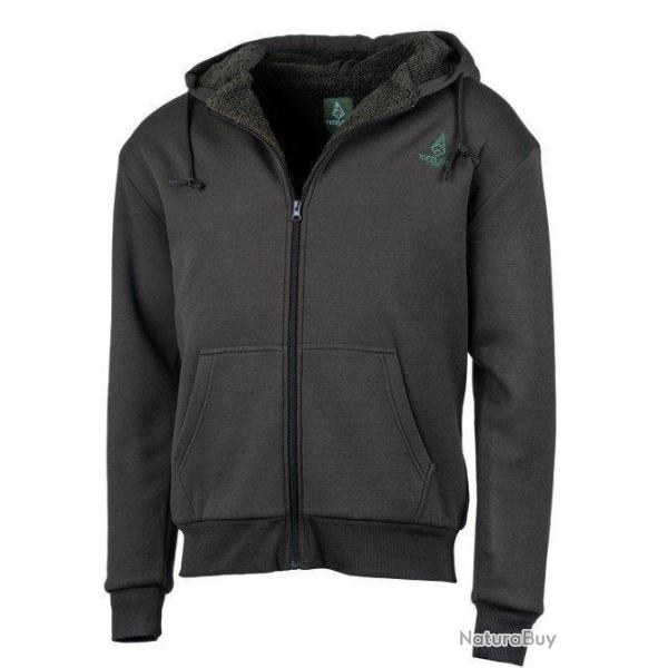 Sweat � capuche zipp� kaki TREELAND-3XL