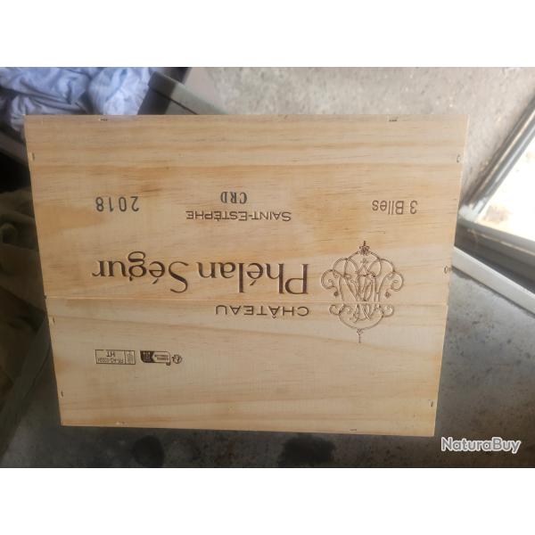 Phelan segur bouteille caisse bois