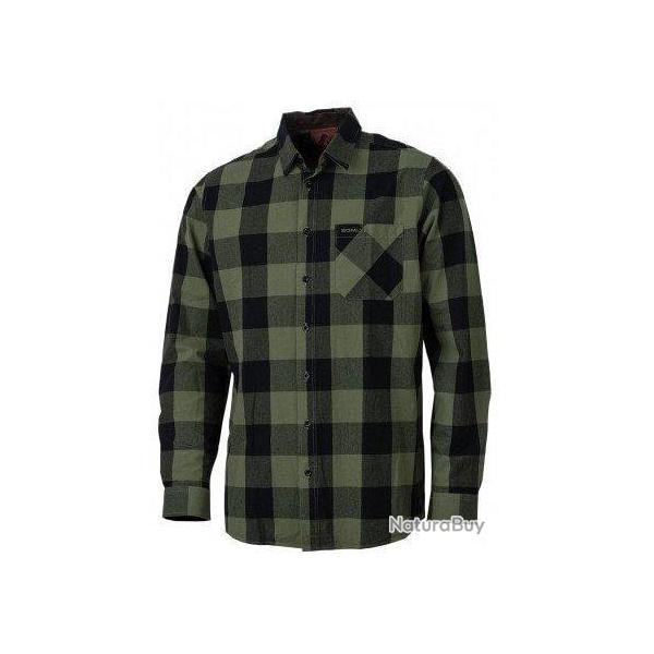 Chemise en coton verte SOMLYS-S