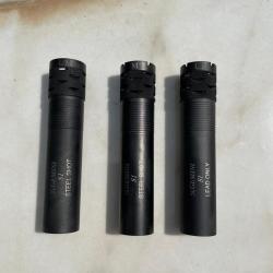 Lot de 3 chokes GEMINI Ported +20 mm - Custom S1 / Briley S1 - &Eacute;tat proche du neuf