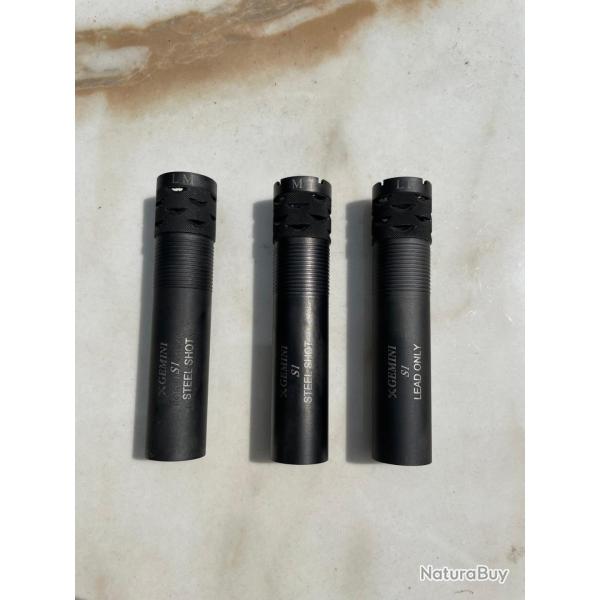 Lot de 3 chokes GEMINI Ported +20 mm - Custom S1 / Briley S1 - �tat proche du neuf