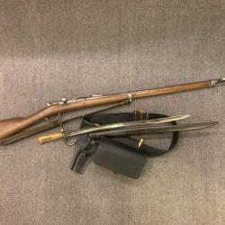 Fusil d'infanterie Chassepot 1866 avec accessoires