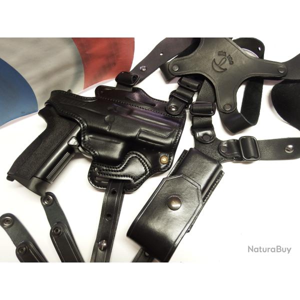 ETUI d'AISSELLE le "TRIADE" pour SIG 2022 , Glock ........ (Entreprise Artisanale Fran�aise)