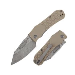 Couteau Tenable Loki Linerlock Lame Damas Manche G10 Marron B1058A3
