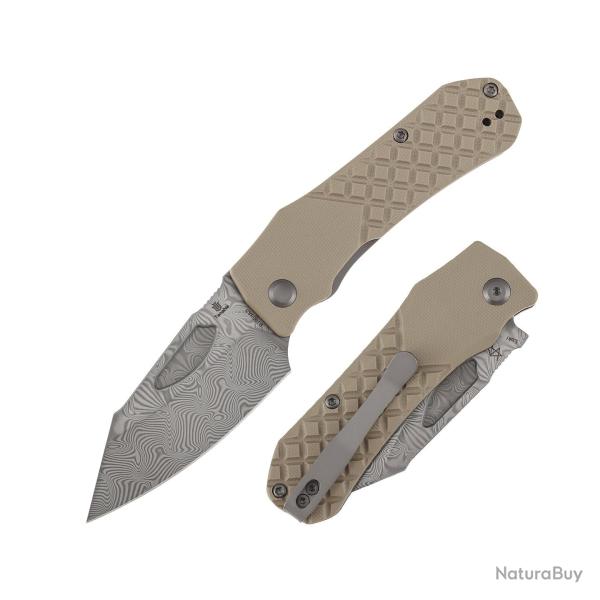 Couteau Tenable Loki Linerlock Lame Damas Manche G10 Marron B1058A3